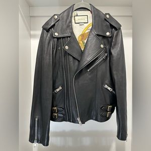 GUCCI PLONGÉ LEATHER BIKER JACKET